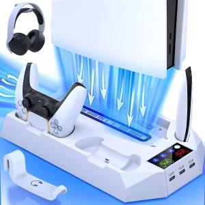 PS5 DualSense Controller Charging Station with Cooling Fan