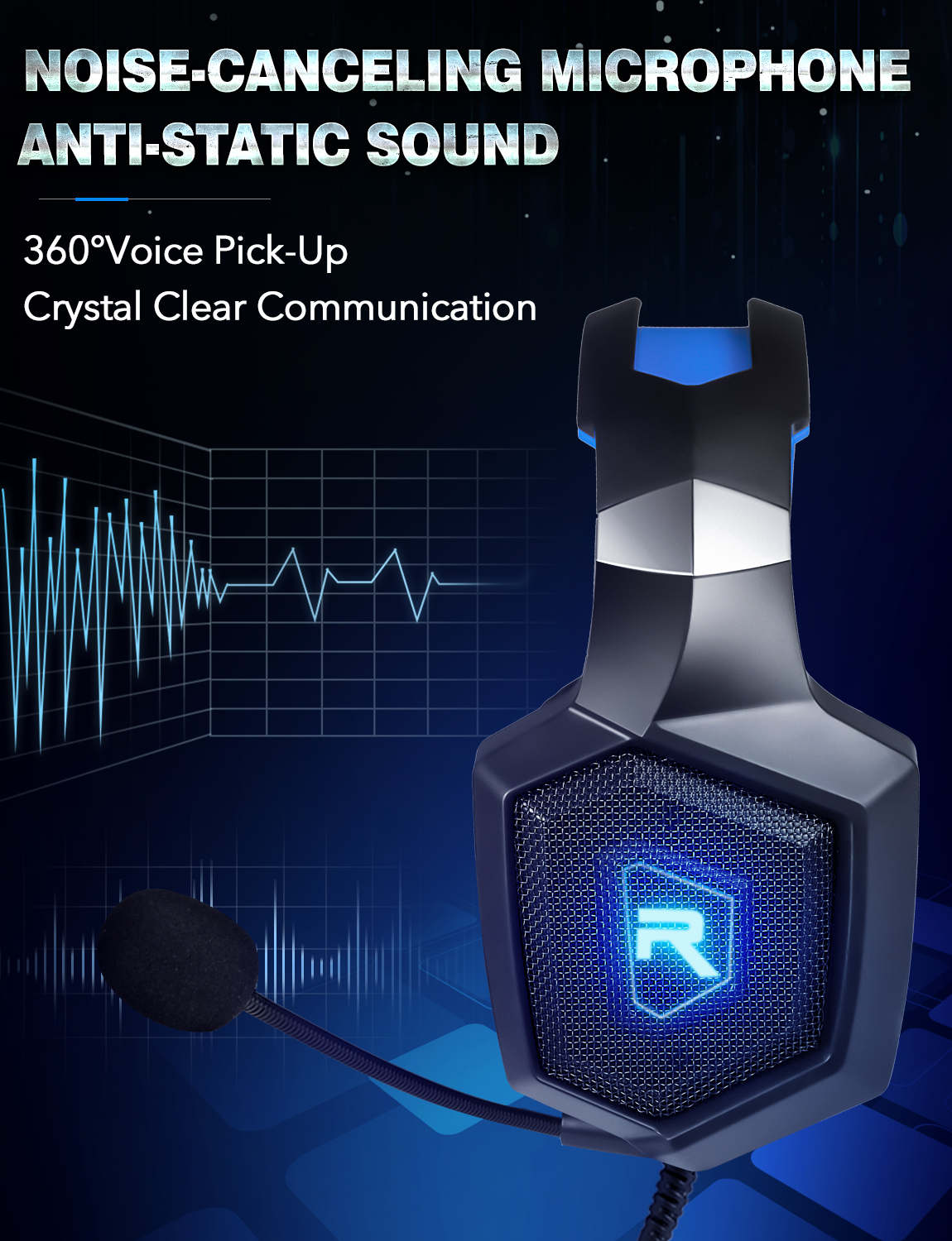 Surround Sound Gaming Headset for PS5, Xbox