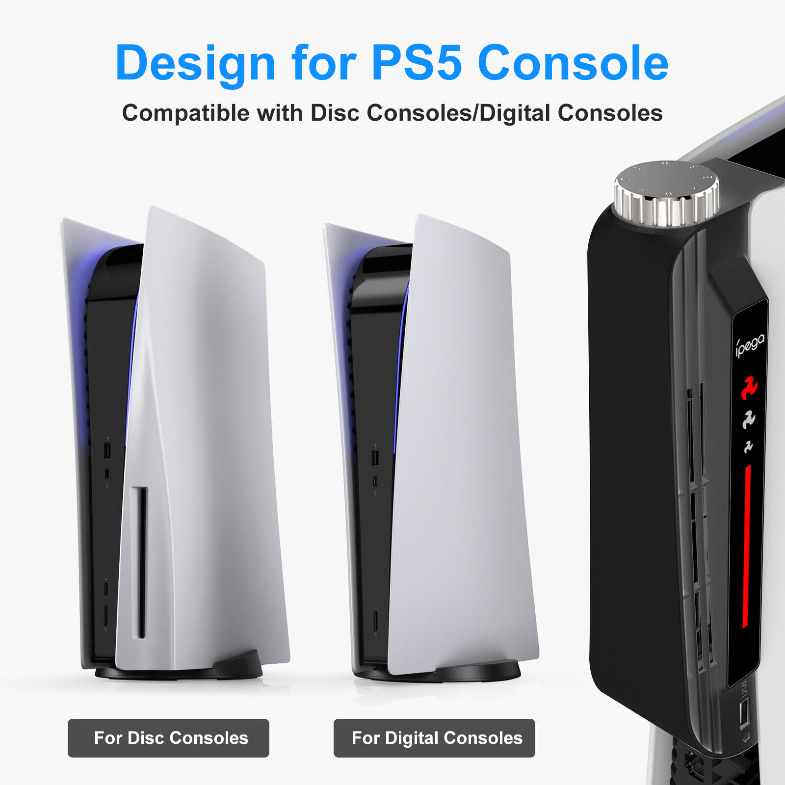 PS5 Cooling Fan with 3 Speed Settings