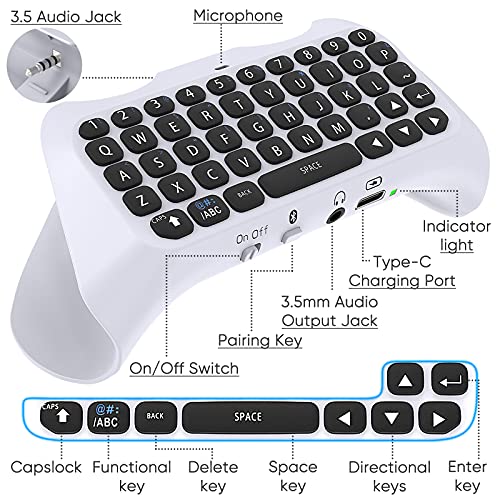 MENEEA Wireless Keyboard Gamepad for PS5
