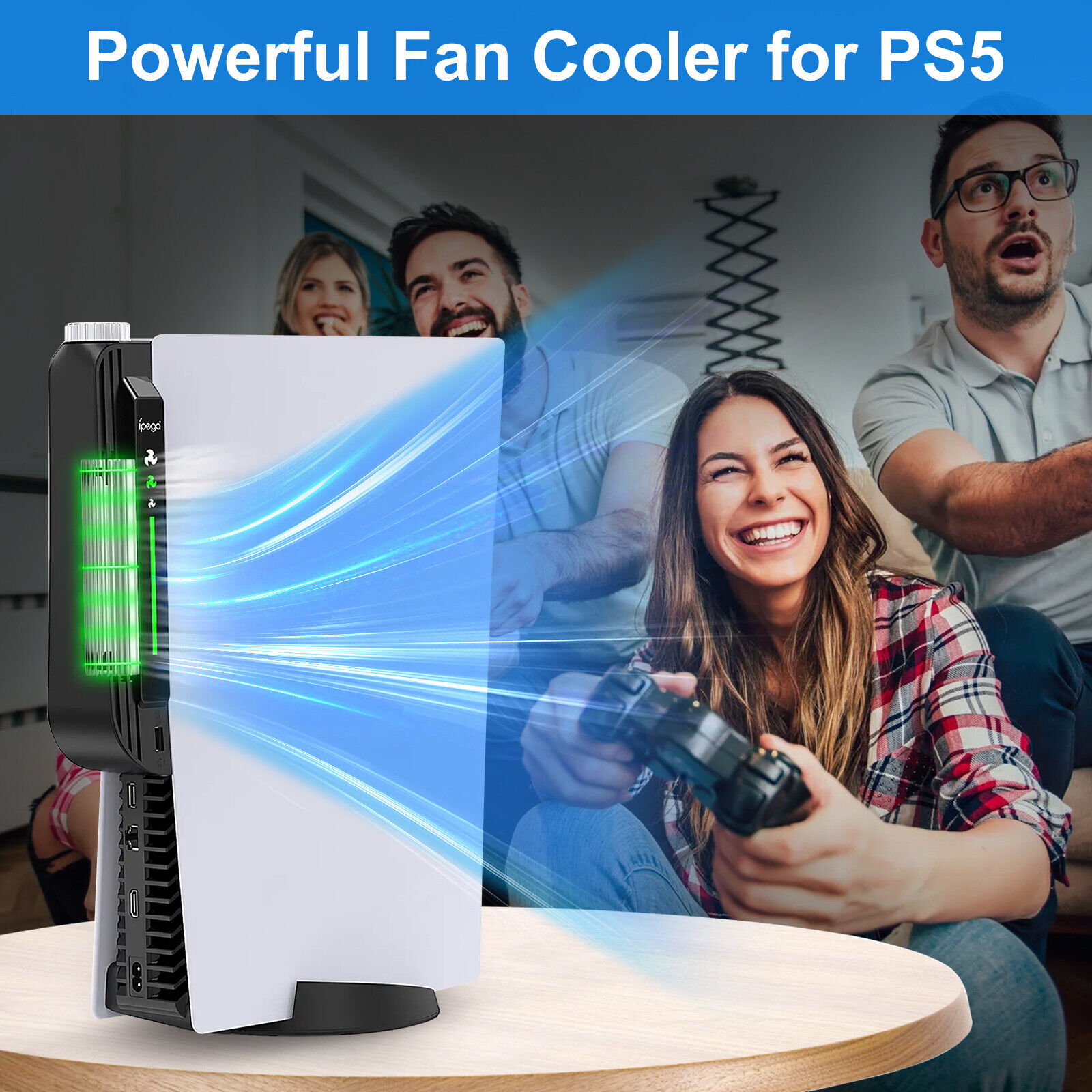 PS5 Cooling Fan with 3 Speed Settings