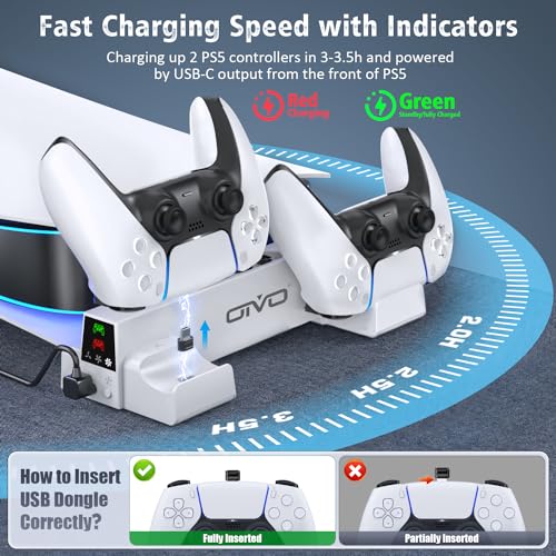 Oivo PS5 Horizontal Stand with Cooling Fan and Charger