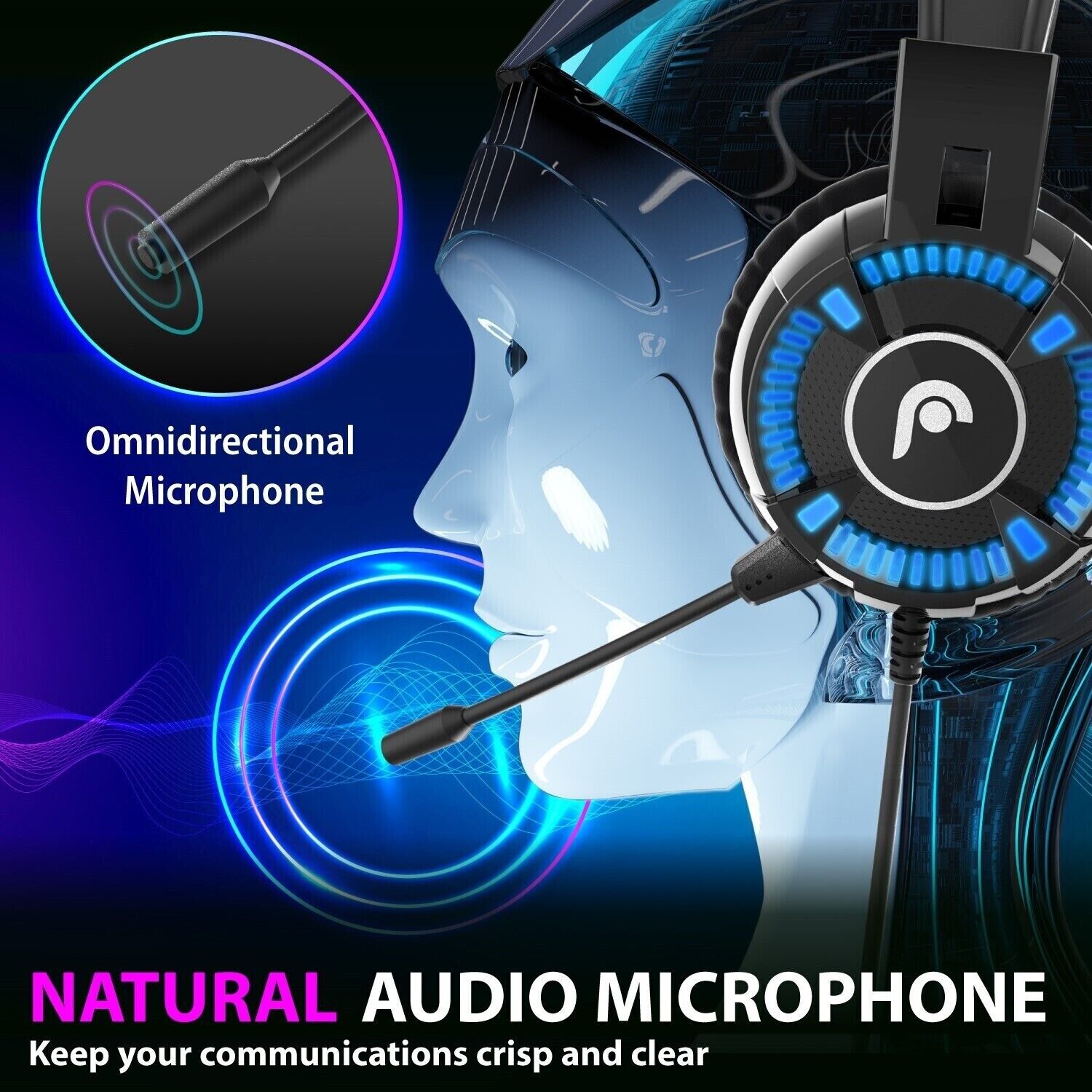 Universal Wired Gaming Headset for PS5, Xbox, PC