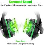 DIWUER Stereo Gaming Headset with LED Lights