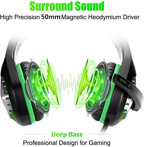 DIWUER Stereo Gaming Headset for Switch, PS4, Xbox