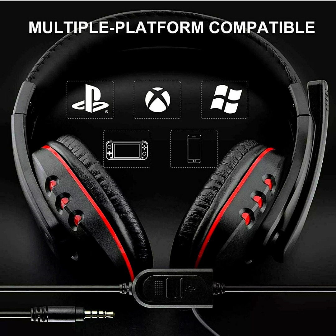 Gaming Headset with Mic for PS4, Xbox, Switch