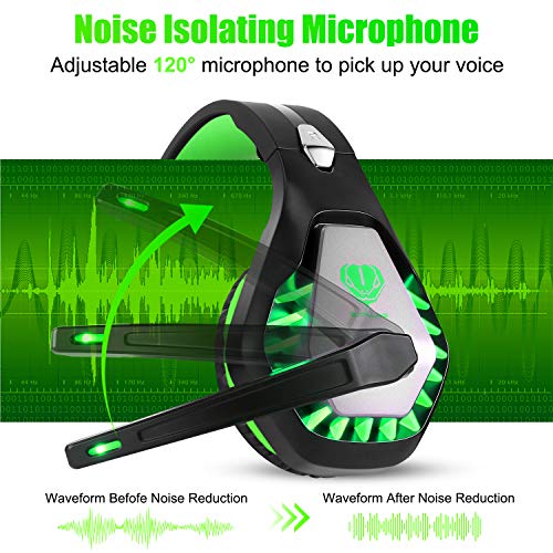 DIWUER Stereo Gaming Headset for Switch, PS4, Xbox