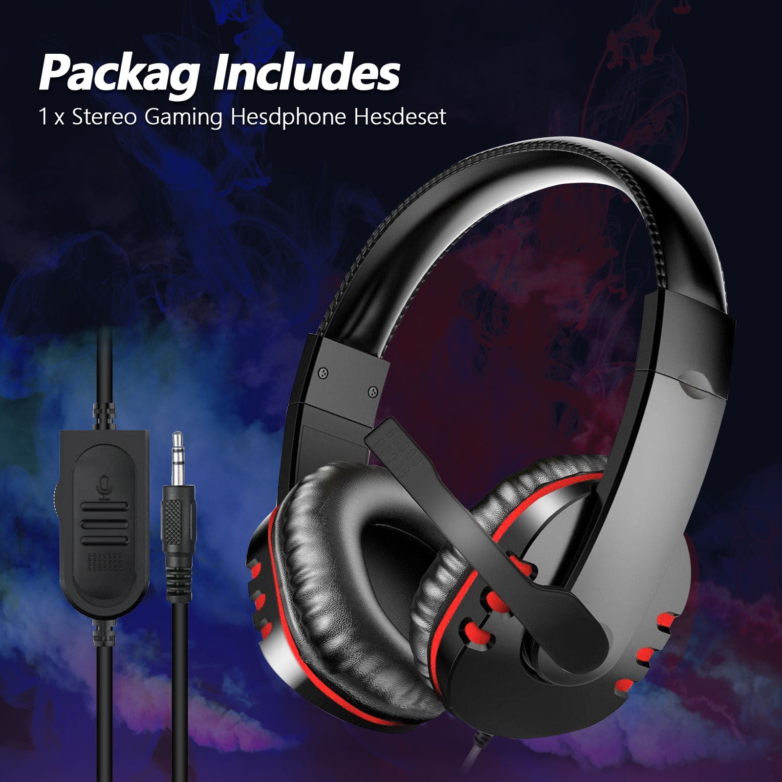 TSV Stereo Gaming Headset with Noise Canceling Microphone