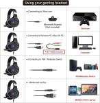 F16 Wired Gaming Headset with Mic for Consoles