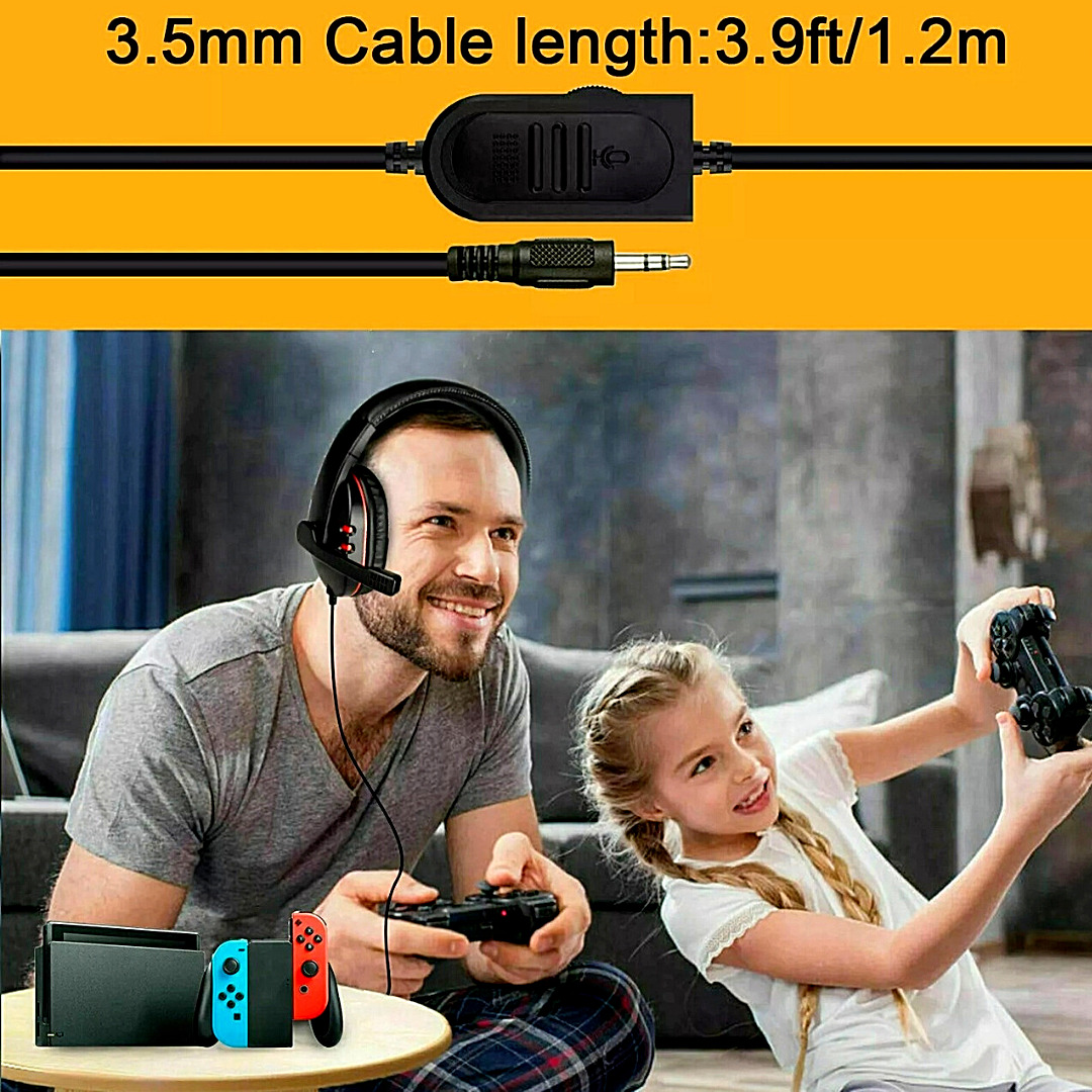 Gaming Headset with Mic for PS4, Xbox, Switch