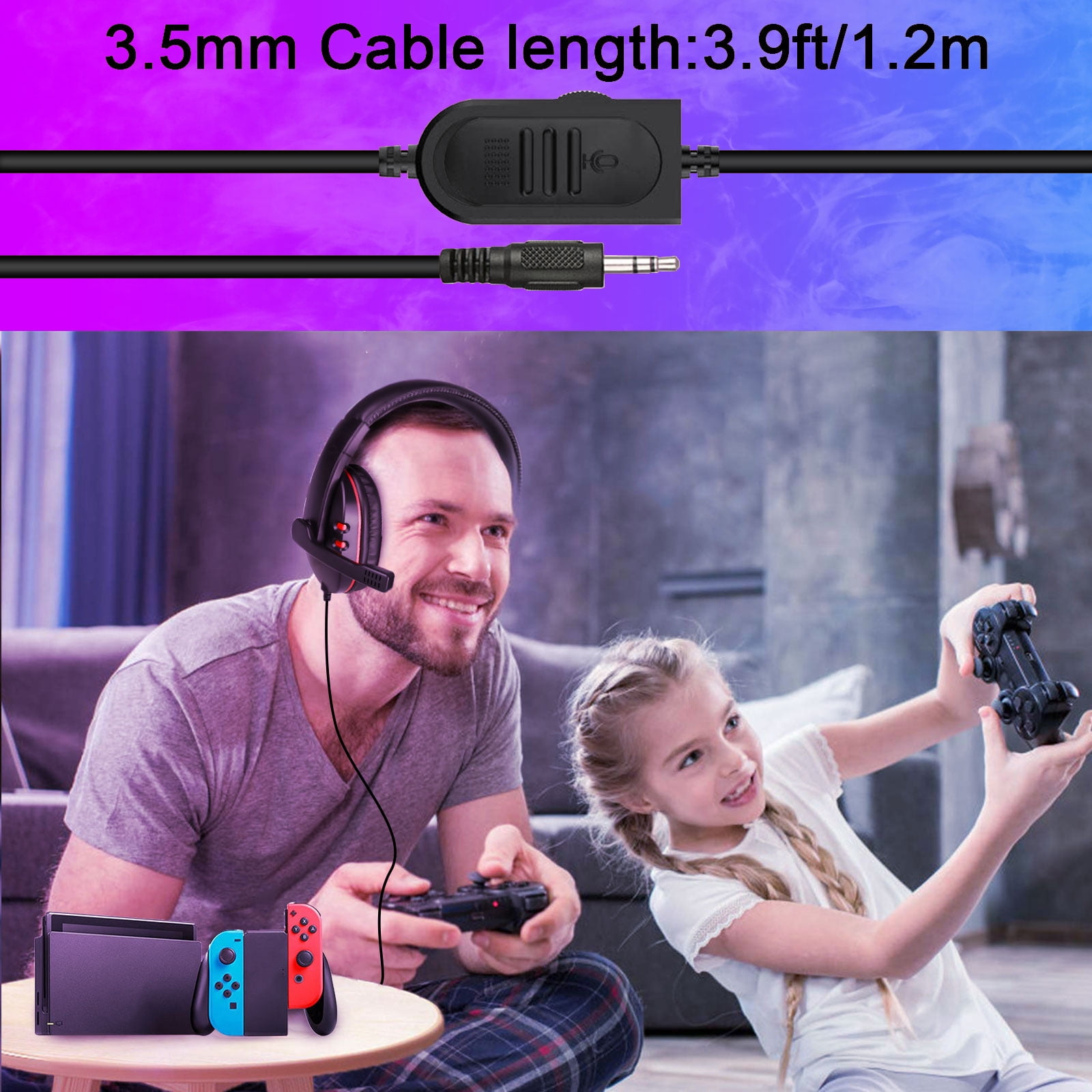 TSV Stereo Gaming Headset with Noise Canceling Microphone