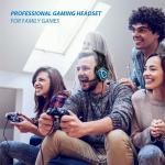 Wireless Gaming Headset with Mic for Consoles and PC