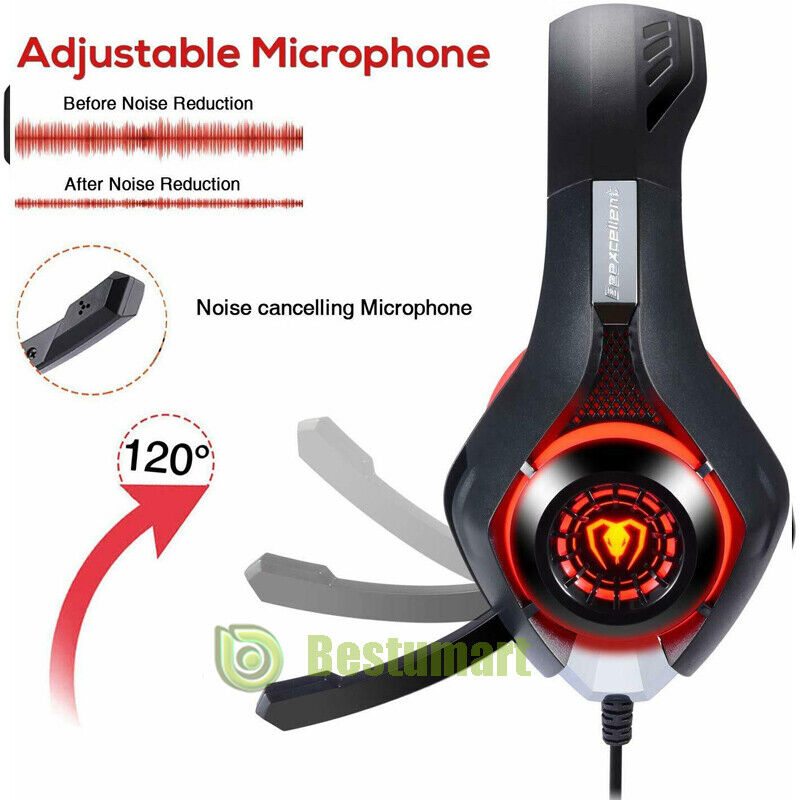 Pro Gamer LED Gaming Headset for PS4/Xbox Switch