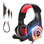 Wireless Gaming Headset with Mic and LED Lights