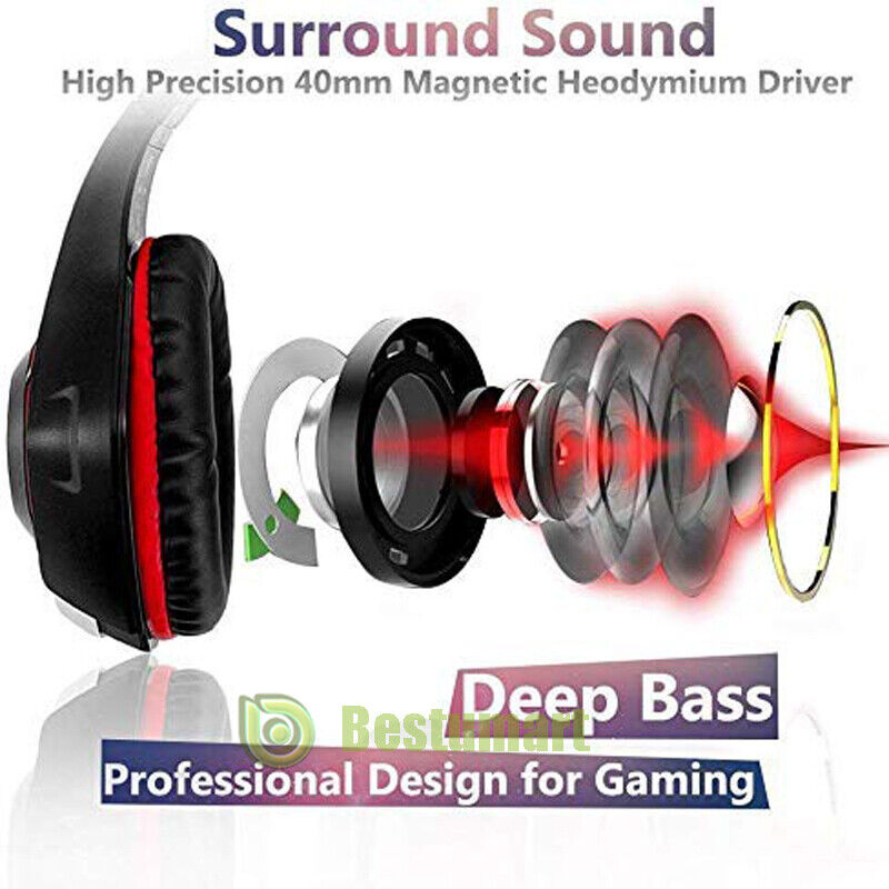 Pro Gamer LED Gaming Headset for PS4/Xbox Switch