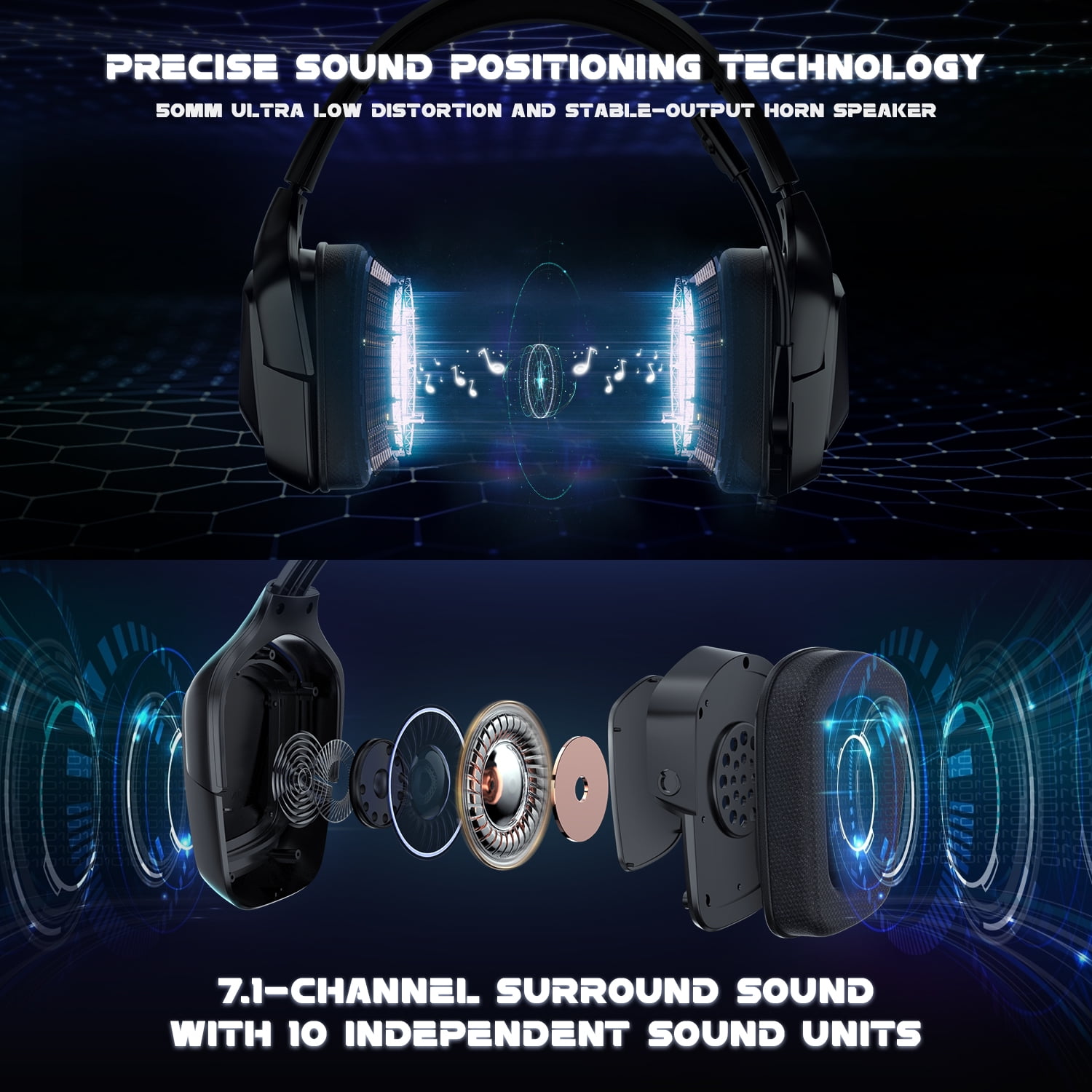 ONIKUMA Gaming Headset with Surround Sound and Mic