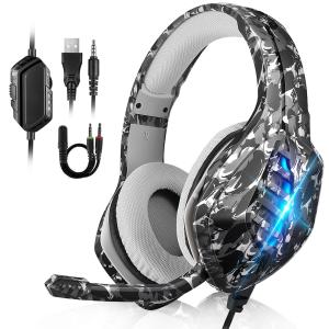 TSV Gaming Headset with Noise Canceling Mic