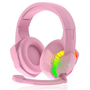AJAZZ Pink Gaming Headset with Mic and RGB