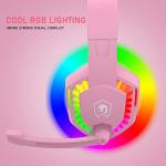 AJAZZ Pink Gaming Headset with Mic and RGB