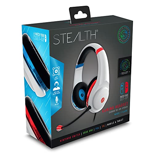 STEALTH Neon Over-Ear Gaming Headset - Red/Blue
