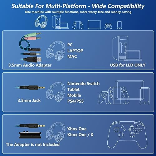 FUNINGEEK G9000 Wired Gaming Headset with LED