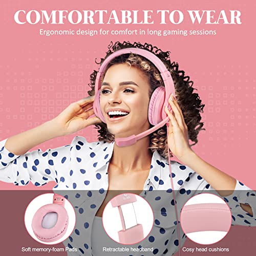 DIWUER Noise-Cancelling Gaming Headset with Mic