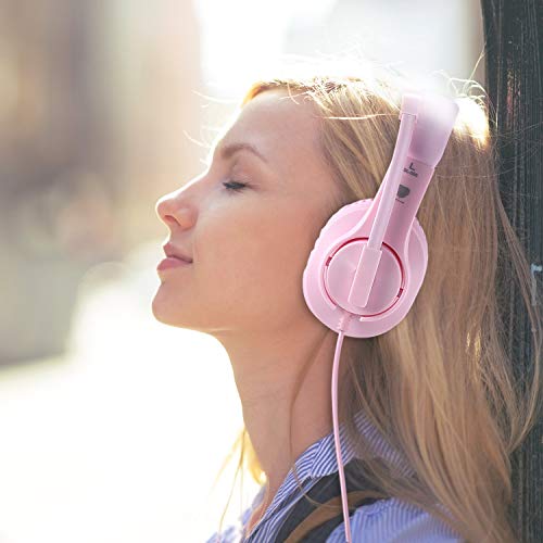 BUTFULAKE Pink Stereo Gaming Headset with Mic