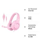 BUTFULAKE Pink Stereo Gaming Headset with Mic