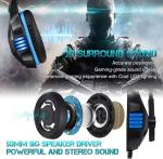 LED Gaming Headset with Mic for PS5, PS4, Xbox