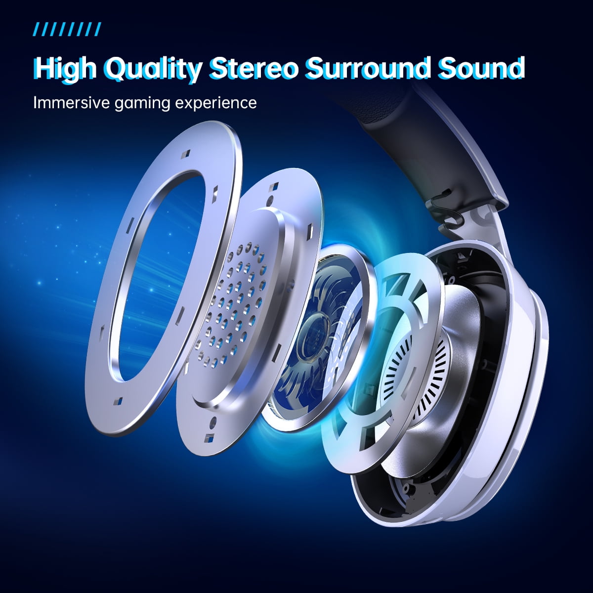 Gtheos Wireless Gaming Headset for PC and Consoles