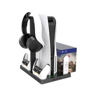 PS5 Vertical Stand with Headset Holder & Charger