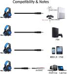 LED Gaming Headset with Microphone for PC, PS5, Xbox