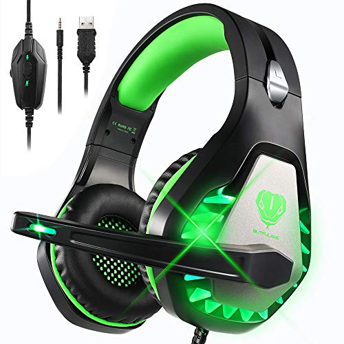 DIWUER Stereo Gaming Headset with LED Lights