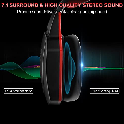 HUHD Wireless Gaming Headset for Switch, PS4, Xbox