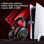 KOFIRE Wireless Gaming Headset with Vibration and Mic