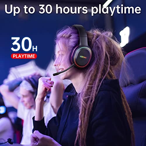 KOFIRE Wireless Gaming Headset with Vibration Feedback