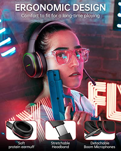 KOFIRE Wireless Gaming Headset with Vibration Feedback