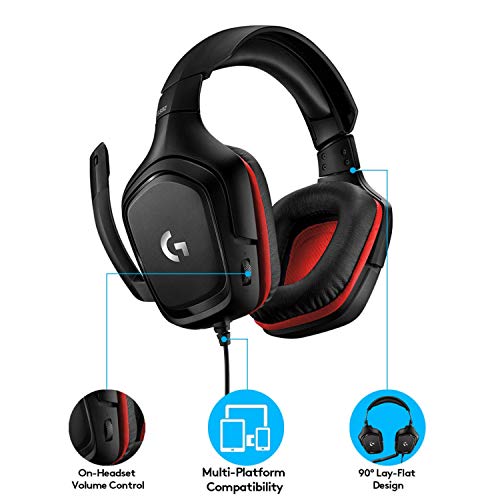 Logitech G332 Wired Gaming Headset with Flip-to-Mute Mic