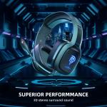 EasySMX Wireless Gaming Headset with Removable Mic