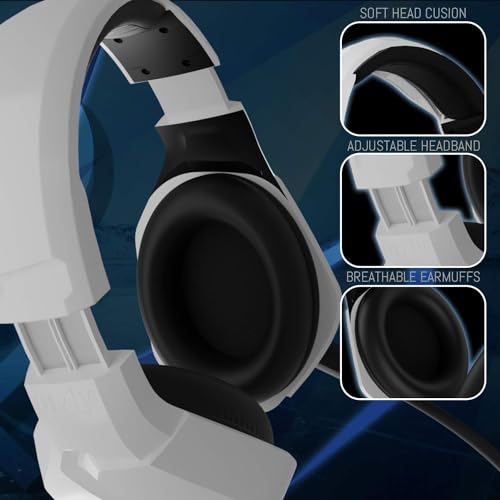 Orzly White Gaming Headset for PC and Consoles