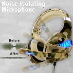 Camo Gaming Headset with Noise Cancelling Sound
