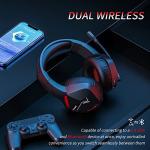 BINNUNE Wireless Gaming Headset for PS4, PS5, PC