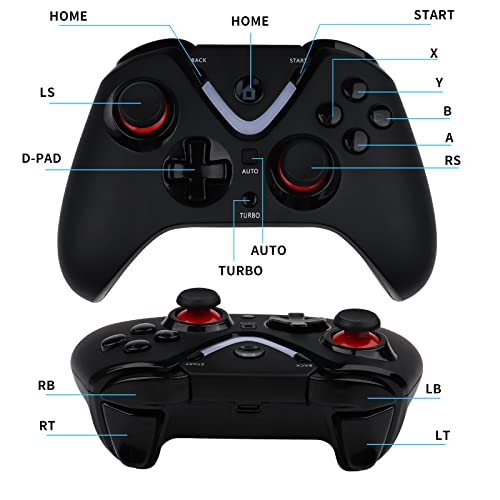 RALAN Wireless Game Controller with LED Lighting