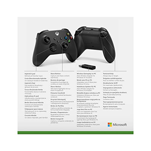 Xbox Series X/S Wireless Controller with Win 10 Adapter