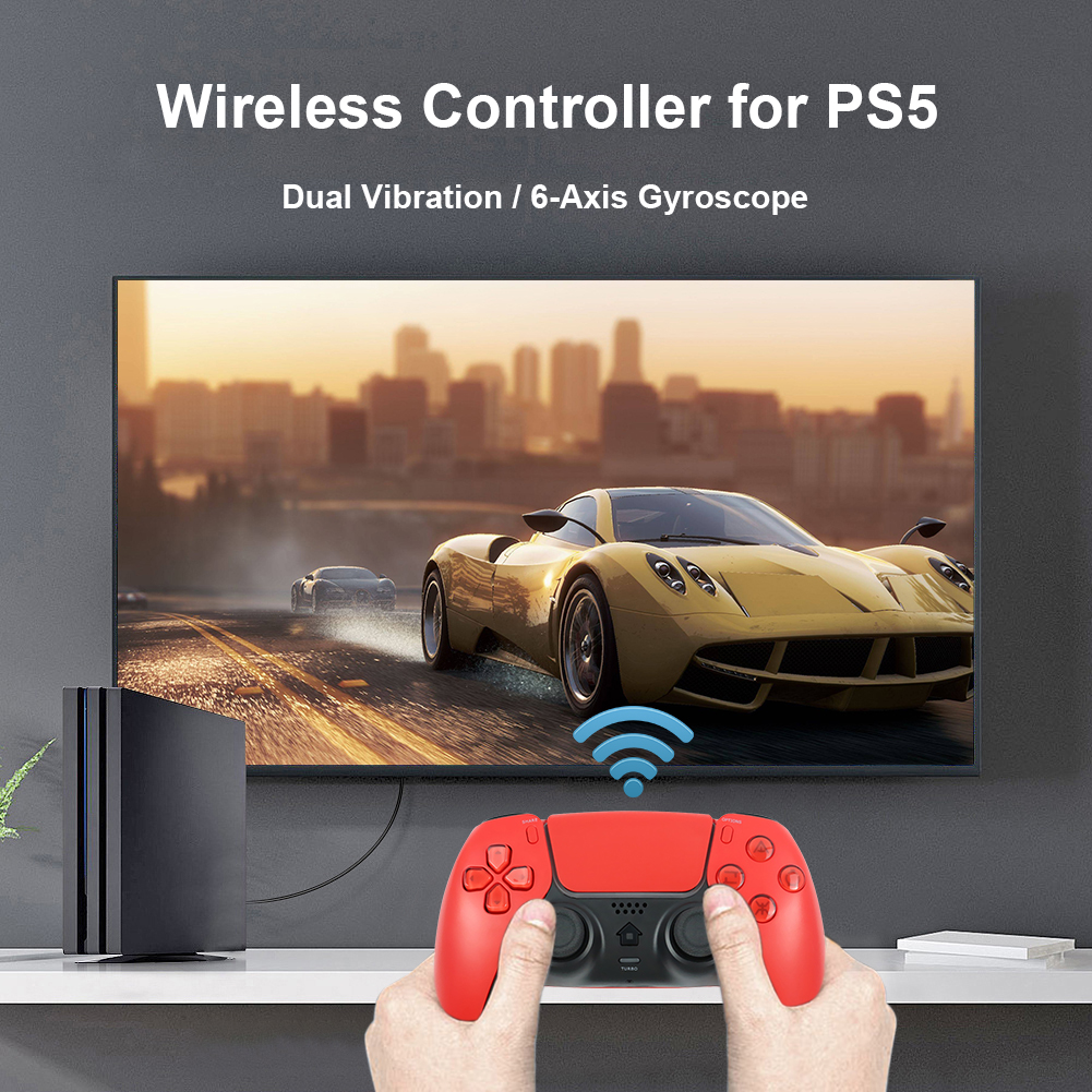 Wireless Bluetooth Game Controller for PS4 - Red