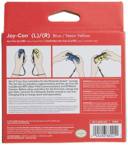 Nintendo Joy-Con Controllers - Blue/Neon Yellow Pair