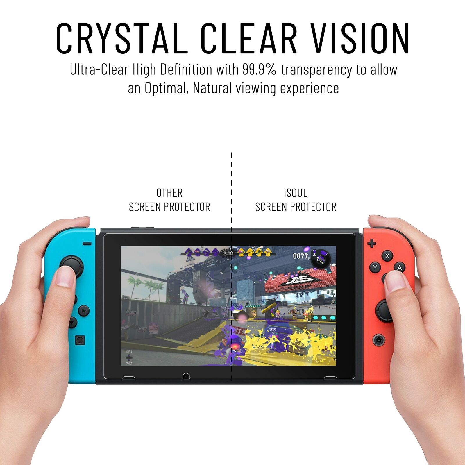 Tempered Glass Screen Protectors for Nintendo Switch (4 Pack)