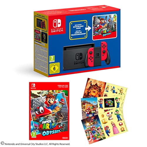 Nintendo Switch - Red with Super Mario Odyssey