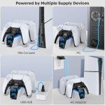 PS5 Controller Charger with EU Adapter