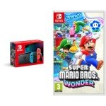 Nintendo Switch Neon Red/Blue & Super Mario Wonder